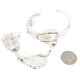 Large Handmade Certified Authentic Navajo .925 Sterling Silver Natural White Buffalo Native American Slave Bracelet Ring 13072 Large Handmade Certified Authentic Navajo .925 Sterling Silver Natural White Buffalo Native American Slave Bracelet Ring 13072