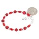 Certified Authentic Navajo Nickel Coral Native American Bracelet 13064-1 Certified Authentic Navajo Nickel Coral Native American Bracelet 13064-1