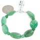 Certified Authentic Nickel Navajo Natural Jade Native American Bracelet 13064-3