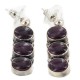Certified Authentic Handmade Navajo .925 Sterling Silver Natural Purple Spiny Oyster Native American Dangle Earrings 27216-1