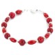 Certified Authentic Navajo Nickel Coral Native American Bracelet 13064-1 Certified Authentic Navajo Nickel Coral Native American Bracelet 13064-1