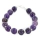 Certified Authentic Navajo Nickel Natural Amethyst Native American Bracelet 13064-5