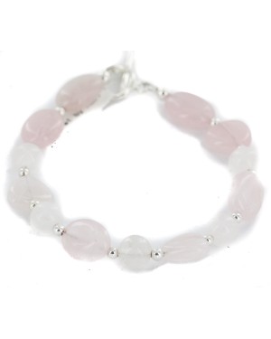 Certified Authentic Navajo Nickel Natural Pink Quartz Native American Bracelet 13066-4 Certified Authentic Navajo Nickel Natural Pink Quartz Native American Bracelet 13066-4