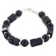 Nickel Certified Authentic Navajo Natural Purple Goldstone Native American Bracelet 13063-1
