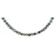 Certified Authentic Navajo .925 Sterling Silver Natural Turquoise Green Agate Native American Necklace 750119-19