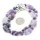 Certified Authentic Navajo Nickel Natural Amethyst Native American Necklace 17015-11