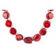 Certified Authentic Navajo Nickel Coral Native American Necklace 25291-10