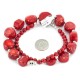 Certified Authentic Navajo Nickel Coral Native American Necklace 25291-10