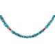 Certified Authentic Navajo .925 Sterling Silver Natural Turquoise Coral Native American Necklace 15771-81 Certified Authentic Navajo .925 Sterling Silver Natural Turquoise Coral Native American Necklace 15771-81