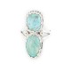 .925 Sterling Silver Handmade Certified Authentic Navajo Natural Turquoise Native American Ring 18187-11