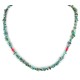 Certified Authentic Navajo .925 Sterling Silver Natural Turquoise Coral Native American Necklace 15851-67