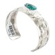 Nickel Navajo Handmade Certified Authentic Natural Cerrillos Turquoise Native American Bracelet 13067-2