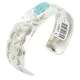 Nickel Navajo Handmade Natural Turquoise Native American Bracelet 13067-1