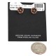 Certified Authentic Handmade Petit Point Flower Zuni .925 Sterling Silver Coral Native American Stud Earrings 27214-2