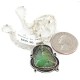 .925 Sterling Silver Certified Authentic Navajo Natural Turquoise Native American Necklace 15040-11