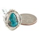 .925 Sterling Silver Handmade Certified Authentic Navajo Natural Turquoise # 8 Native American Ring 18188-1