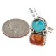 Navajo .925 Sterling Silver Handmade Certified Authentic Natural Turquoise Spiny Oyster Native American Ring 18187-12