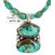 .925 Sterling Silver Certified Authentic Navajo Turquoise Native American Necklace 14566-5-15338 .925 Sterling Silver Certified Authentic Navajo Turquoise Native American Necklace 14566-5-15338