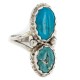 Navajo .925 Sterling Silver Handmade Certified Authentic Turquoise Native American Ring 18187-10