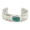 Nickel Navajo Handmade Natural Cerrillos Turquoise Native American Bracelet 13067-2 Nickel Navajo Handmade Natural Cerrillos Turquoise Native American Bracelet 13067-2
