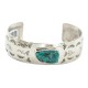 Nickel Navajo Handmade Certified Authentic Natural Cerrillos Turquoise Native American Bracelet 13067-2