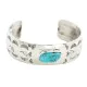 Nickel Navajo Handmade Natural Turquoise Native American Bracelet 13067-1