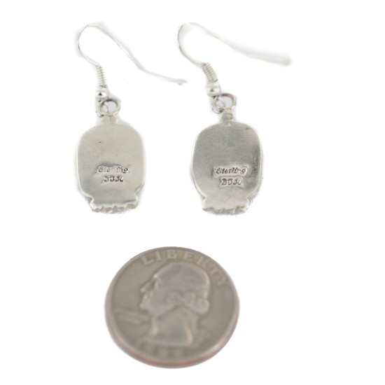 Certified Authentic Handmade Navajo .925 Sterling Silver Natural Lapis Native American Dangle Earrings 97006-2 Certified Authentic Handmade Navajo .925 Sterling Silver Natural Lapis Native American Dangle Earrings 97006-2