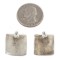12kt Gold Filled and .925 Sterling Silver Handmade Hogan Certified Authentic Navajo Native American Stud Earrings 97004