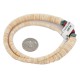 .925 Sterling Silver Certified Authentic Navajo Coral and Natural Turquoise Graduated Melon Shell Native American Necklace 95004-9