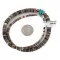 .925 Sterling Silver Navajo Coral and Natural Turquoise Graduated Heishi Native American Necklace 95004-4 .925 Sterling Silver Navajo Coral and Natural Turquoise Graduated Heishi Native American Necklace 95004-4