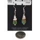 .925 Sterling Silver Hooks Certified Authentic Navajo Natural Turquoise and Graduated Heishi Native American Set 95006-2-97009-2