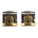 12kt Gold Filled and .925 Sterling Silver Handmade Hogan Certified Authentic Navajo Native American Stud Earrings 97004 12kt Gold Filled and .925 Sterling Silver Handmade Hogan Certified Authentic Navajo Native American Stud Earrings 97004