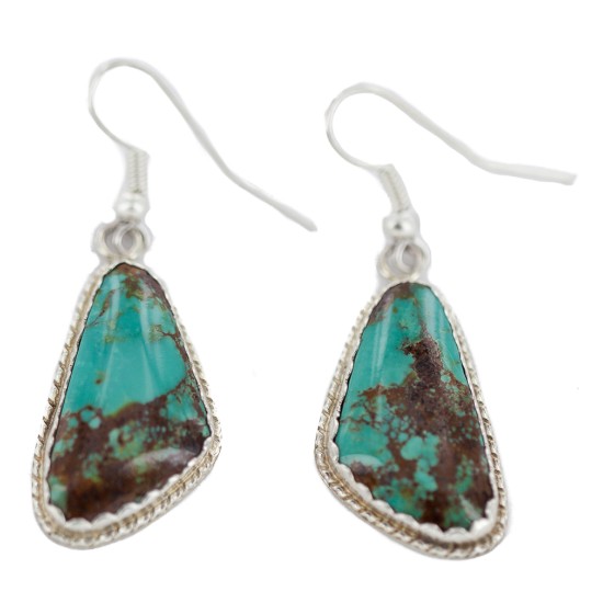 Certified Authentic Handmade Navajo .925 Sterling Silver Natural Mountain Turquoise Dangle Native American Earrings 97008-1 Certified Authentic Handmade Navajo .925 Sterling Silver Natural Mountain Turquoise Dangle Native American Earrings 97008-1