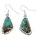 Certified Authentic Handmade Navajo .925 Sterling Silver Natural Mountain Turquoise Dangle Native American Earrings 97008-1 Certified Authentic Handmade Navajo .925 Sterling Silver Natural Mountain Turquoise Dangle Native American Earrings 97008-1