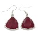 Certified Authentic Handmade Navajo .925 Sterling Silver Natural Red Jasper Native American Dangle Earrings 97007-2