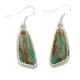 Handmade Navajo .925 Sterling Silver Natural Turquoise Native American Dangle Earrings 97008-2