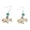 Horse Navajo .925 Sterling Silver Hooks Natural Turquoise and Bone Dangle Native American Earrings 97002-16 Horse Navajo .925 Sterling Silver Hooks Natural Turquoise and Bone Dangle Native American Earrings 97002-16