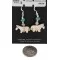 Horse Navajo .925 Sterling Silver Hooks Natural Turquoise and Bone Dangle Native American Earrings 97002-16 Horse Navajo .925 Sterling Silver Hooks Natural Turquoise and Bone Dangle Native American Earrings 97002-16