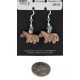 Horse Certified Authentic Navajo .925 Sterling Silver Hooks Natural Turquoise and Jasper Dangle Native American Earrings 97002-3