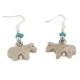 Horse Certified Authentic Navajo .925 Sterling Silver Hooks Natural Turquoise and Jasper Native American Dangle Earrings 97002-10