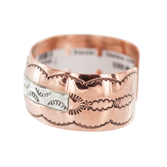 Navajo Sun .925 Sterling Silver Certified Authentic Handmade Native American Pure Copper Bracelet 92006-1 Navajo Sun .925 Sterling Silver Certified Authentic Handmade Native American Pure Copper Bracelet 92006-1