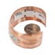 Mountain Navajo .925 Sterling Silver Certified Authentic Handmade Native American Pure Copper Bracelet 92006-6
