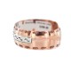 Wide Certified Authentic Navajo .925 Sterling Silver Handmade Native American Pure Copper Bracelet 92005-8