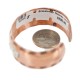Wide Certified Authentic Navajo .925 Sterling Silver Handmade Native American Pure Copper Bracelet 92005-8