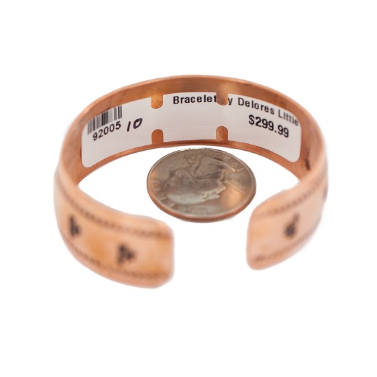 Certified Authentic Navajo .925 Sterling Silver Handmade Horse Native American Pure Copper Bracelet 92005-10