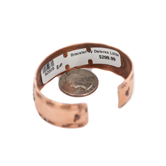 Certified Authentic Navajo .925 Sterling Silver Horse Handmade Native American Pure Copper Bracelet 92005-20