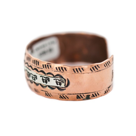 Certified Authentic Navajo .925 Sterling Silver Horse Handmade Native American Pure Copper Bracelet 92005-20