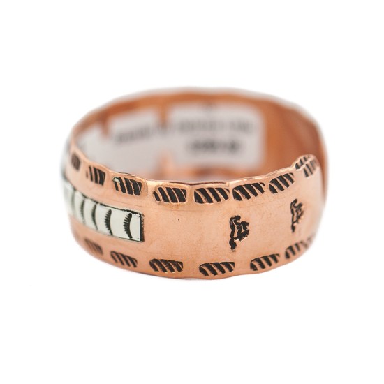 Certified Authentic Navajo Horse .925 Sterling Silver Handmade Native American Pure Copper Bracelet 92005-2