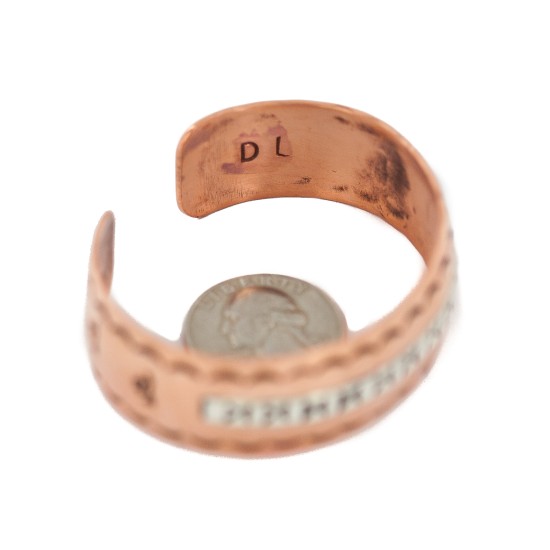 Papillon Certified Authentic Navajo .925 Sterling Silver Handmade Native American Pure Copper Bracelet 92005-13