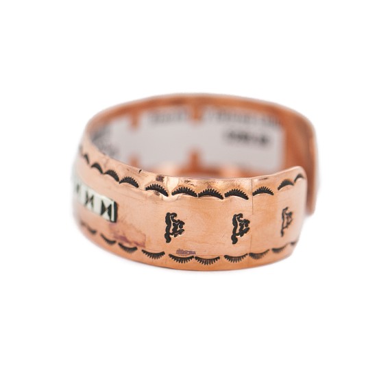 Papillon Certified Authentic Navajo .925 Sterling Silver Handmade Native American Pure Copper Bracelet 92005-13